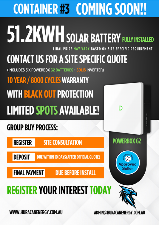 Home Solar Battery Group Buy - Secure a Spot! (Round 3 Melbourne Metro Only)